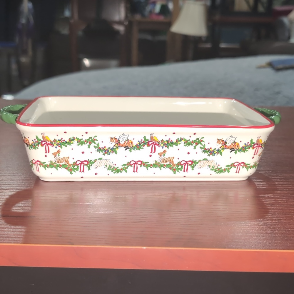 Cath Kidston Christmas Rectangular Roasting Dish - Picture 3 of 5
